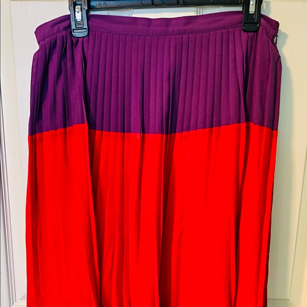 Color-block Pleated Skirt Size L